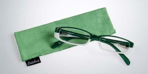 Calabria 736 Reading Glasses for Men & Women - 2 Color Options with Matching Case - Perfect for Reading, Computer Use & Daily Activities