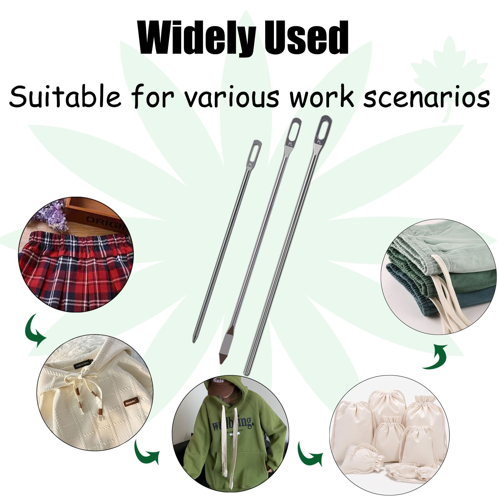 Quick & Easy Drawstring Threader Tool - Replacement Needle for Jackets, Swim Trunks, Pants, Sweatpants, Shorts & Hoodies | Perfect for DIY Repairs & Clothing Adjustments at Home