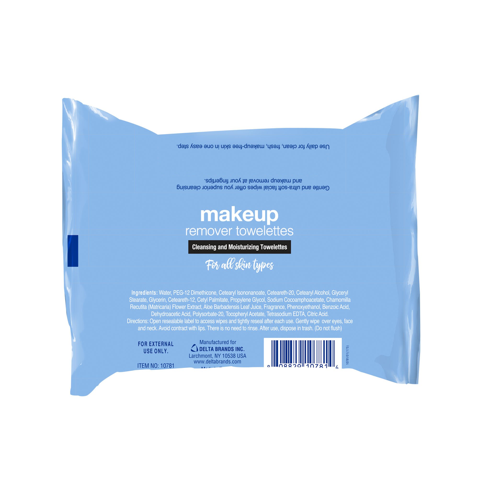 Clarisse Make-Up Remover Towelettes, 30 Count - Gentle Facial Cleansing Wipes for Sensitive Skin | Perfect for Travel, Gym & Daily Makeup Removal