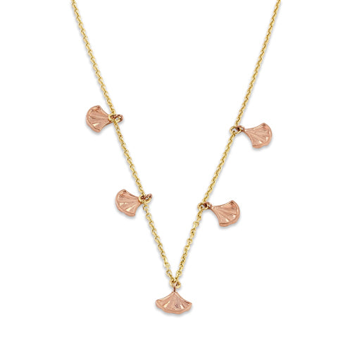 14K Yellow Gold Shell Pendant Necklace for Women - Elegant Beach Jewelry Gift for Summer, Vacations & Layering