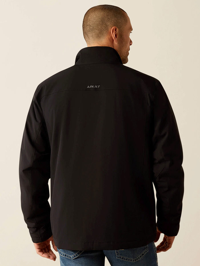 Ariat Men's Pioneer Stretch Shell Jacket - Waterproof Windbreaker for Outdoor Activities, Hiking & Work - Black