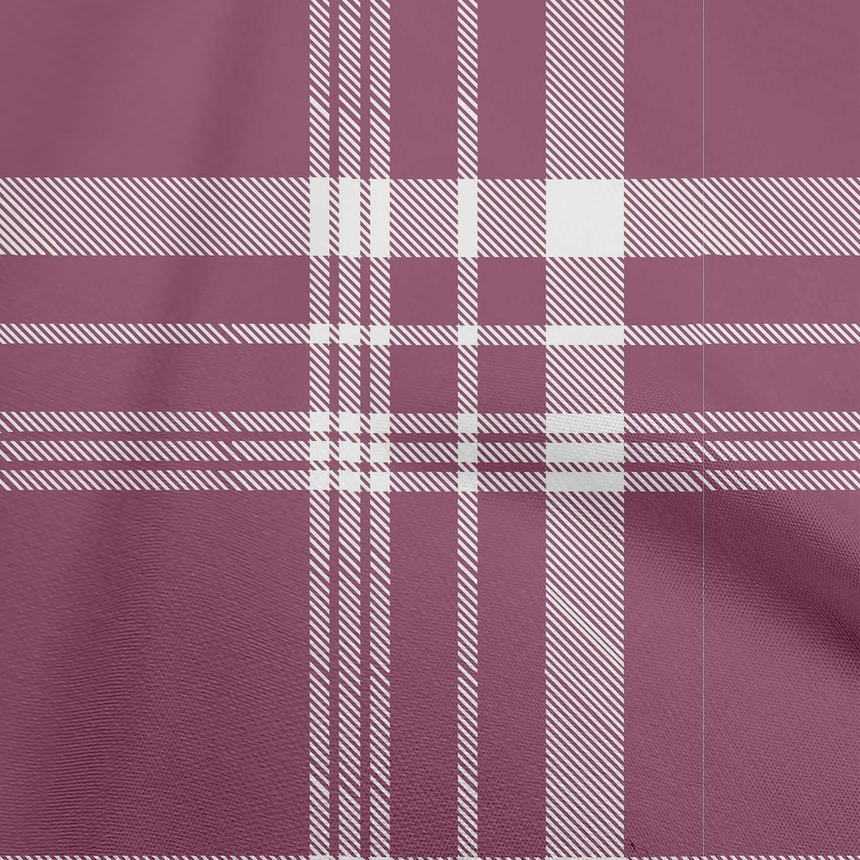 oneOone Rayon Wine Fabric Check Print - 56 Inch Wide Sewing Fabric by The Yard for DIY Clothing & Dressmaking - Perfect for Blouses, Skirts, and Home Decor Projects