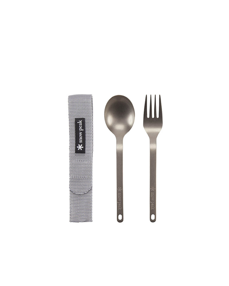Premium Titanium Camping Fork and Spoon Set - Lightweight, Durable, Non-Toxic Utensils for Hiking, Backpacking & Outdoor Adventures