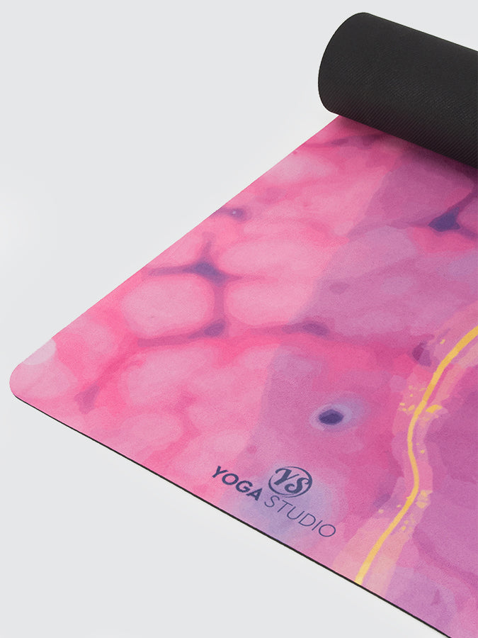 Eco-Friendly Vegan Suede Microfiber Yoga Mat 4mm - Non-Slip, Cushioned for Hot Yoga, Pilates & Home Workouts - Perfect for Beginners & Professionals