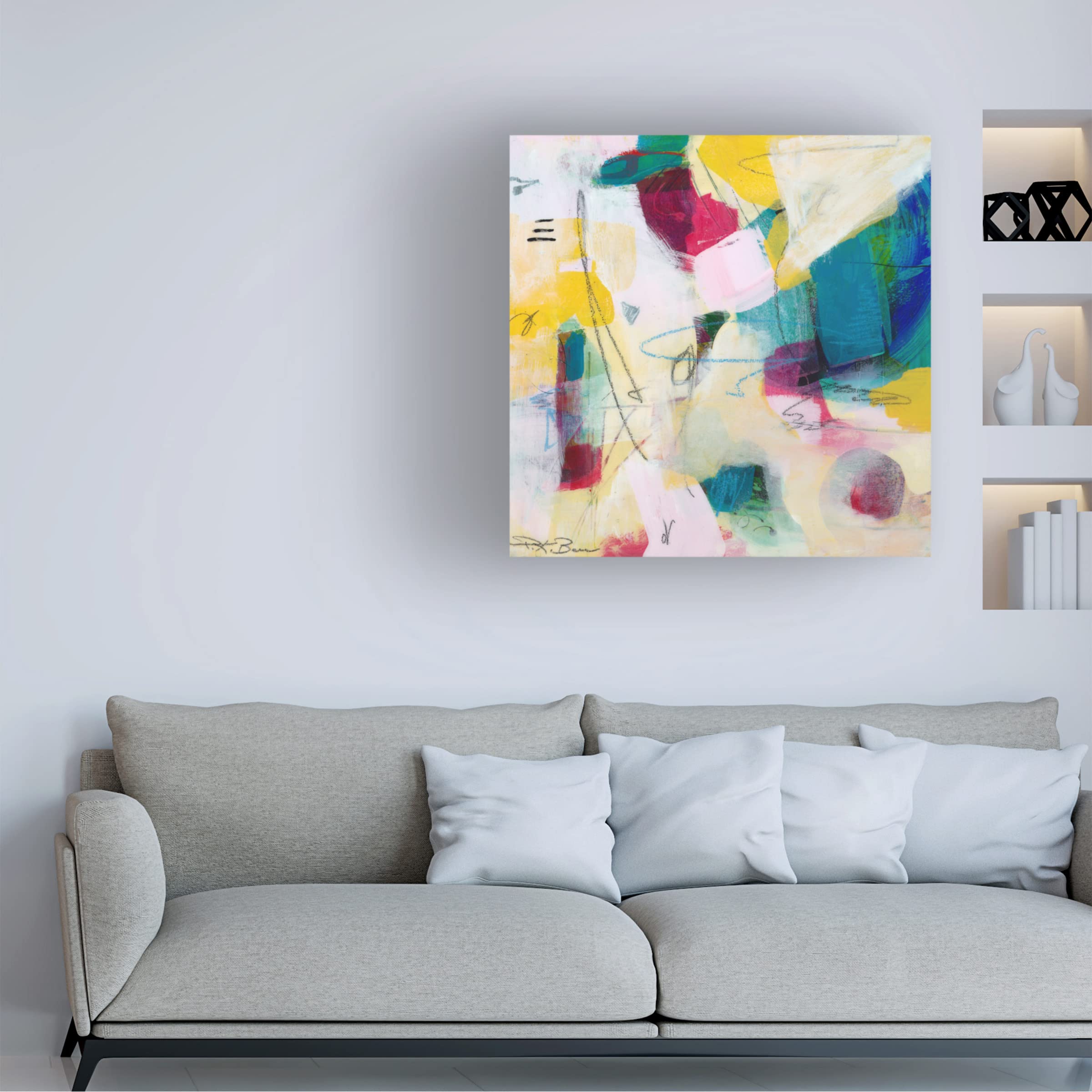 Trademark Fine Art 'Oide 3' Canvas Wall Art by Pamela K Beer - Modern Abstract Painting for Living Room, Bedroom & Office Decor