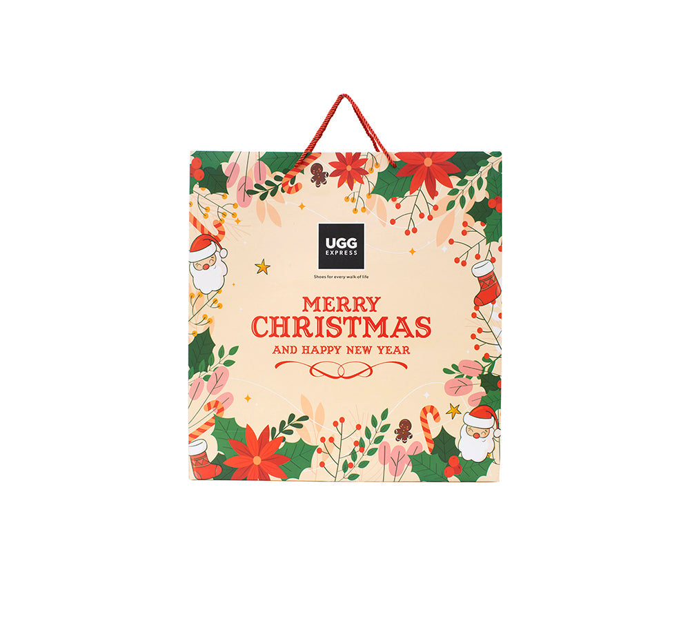 Festive Christmas & New Year Gift Paper Bags - Holiday Party Favors, Present Wrapping, Decorative Treat Bags for Candy, Cookies & Small Gifts