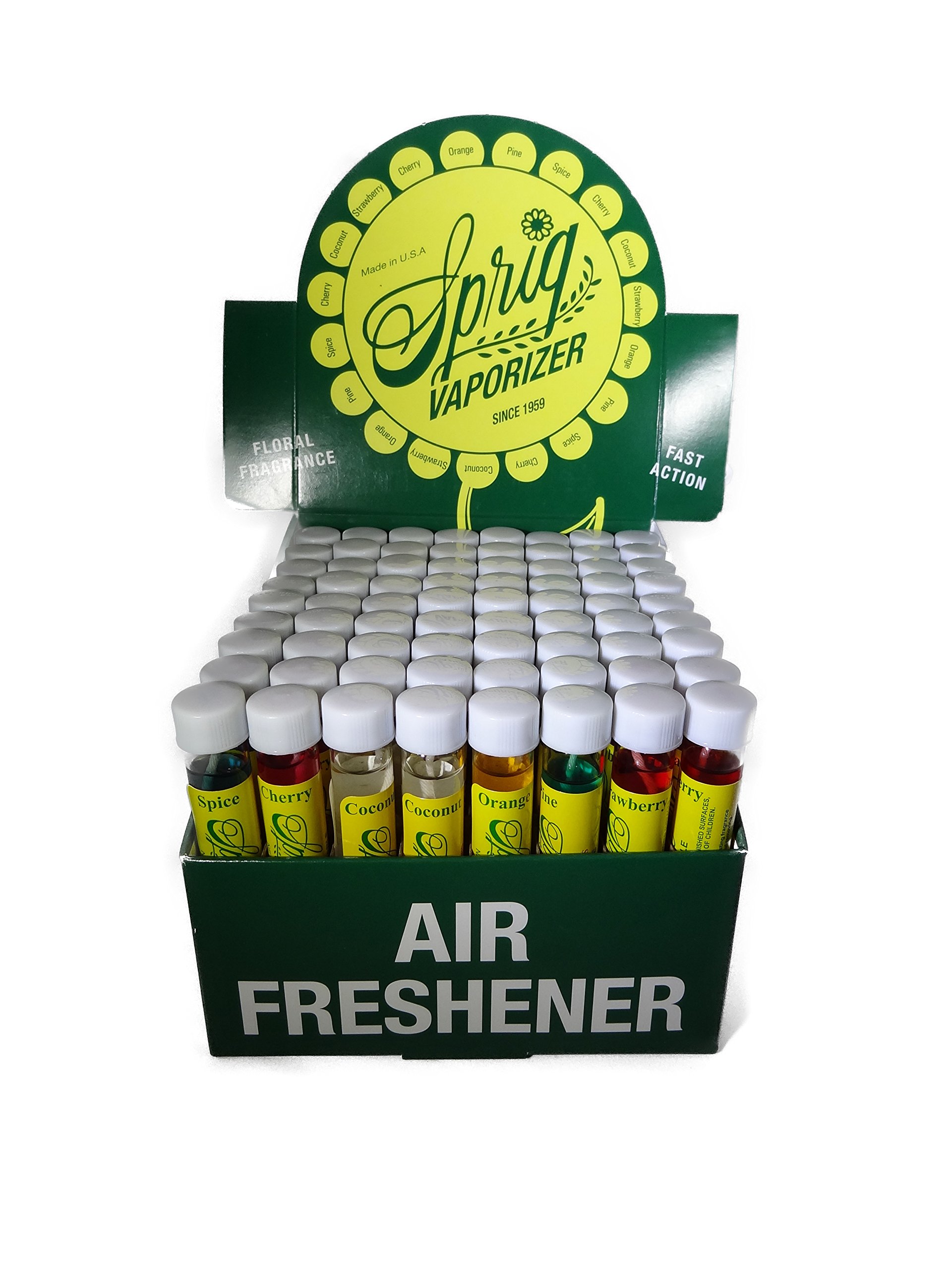 Sprig Vaporizer Air Freshener 72 Pack - All Spice Scented Car Air Fresheners for Home & Office | Long-Lasting Fragrance for Cars, Closets, Bathrooms & Small Spaces