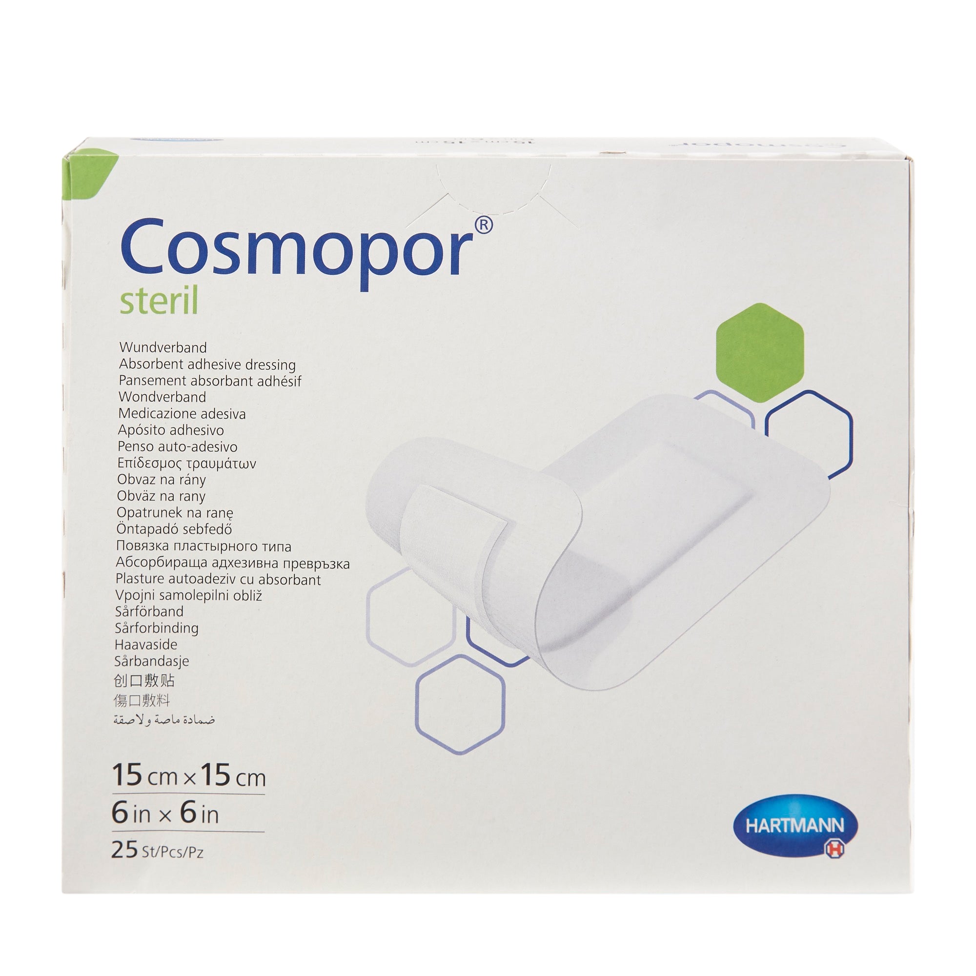 Cosmopor Adhesive Wound Dressing - Sterile Latex-Free 6x6 Inch Bandage for First Aid, Cuts & Burns | Medical Grade for Home & Emergency Use