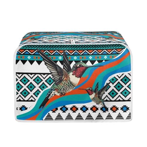 Hummingbird with Aztec Print-Green