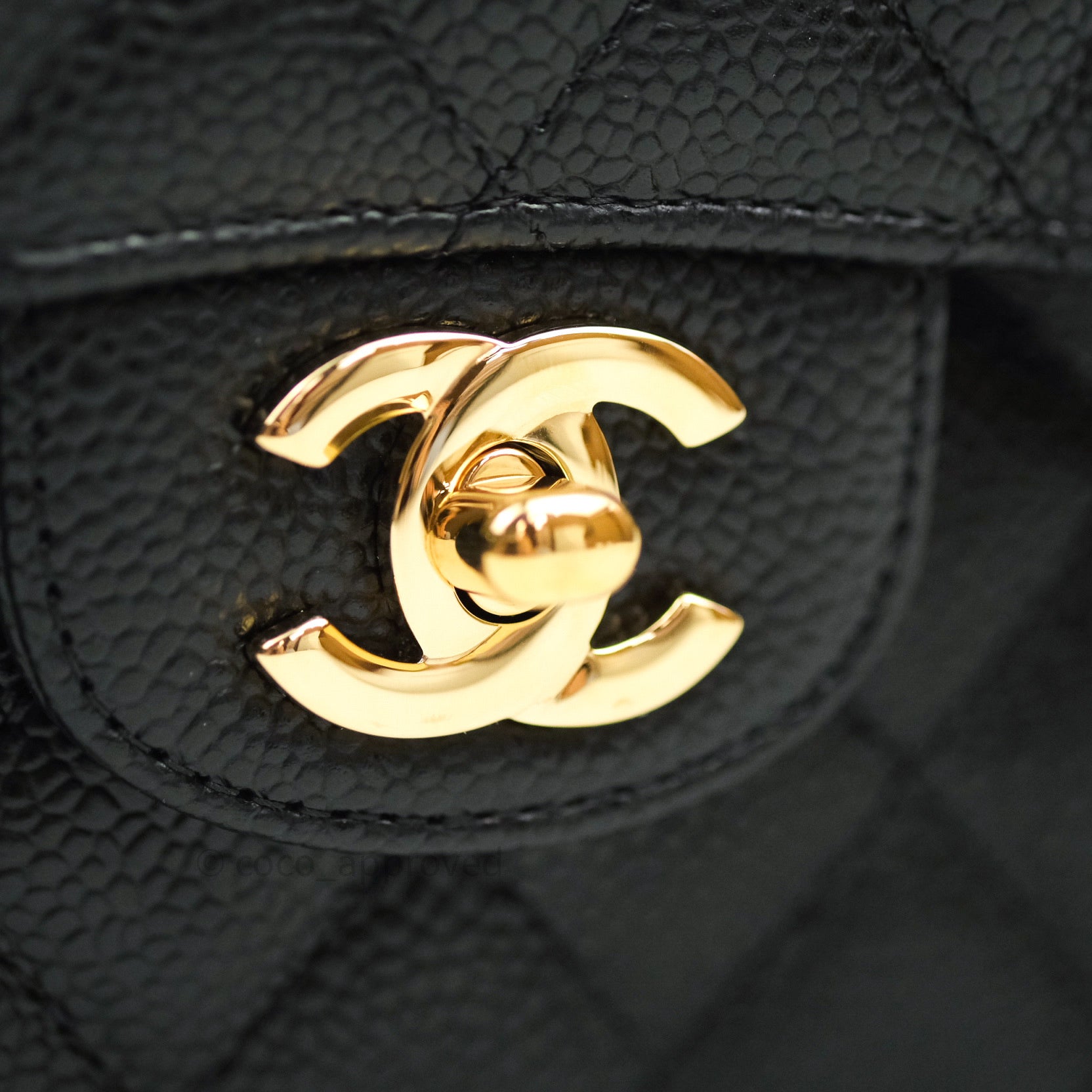 Chanel Classic Medium Double Flap Bag Black Caviar Leather with Gold Hardware - Luxury Designer Handbag for Women, Perfect for Work, Evening & Special Occasions