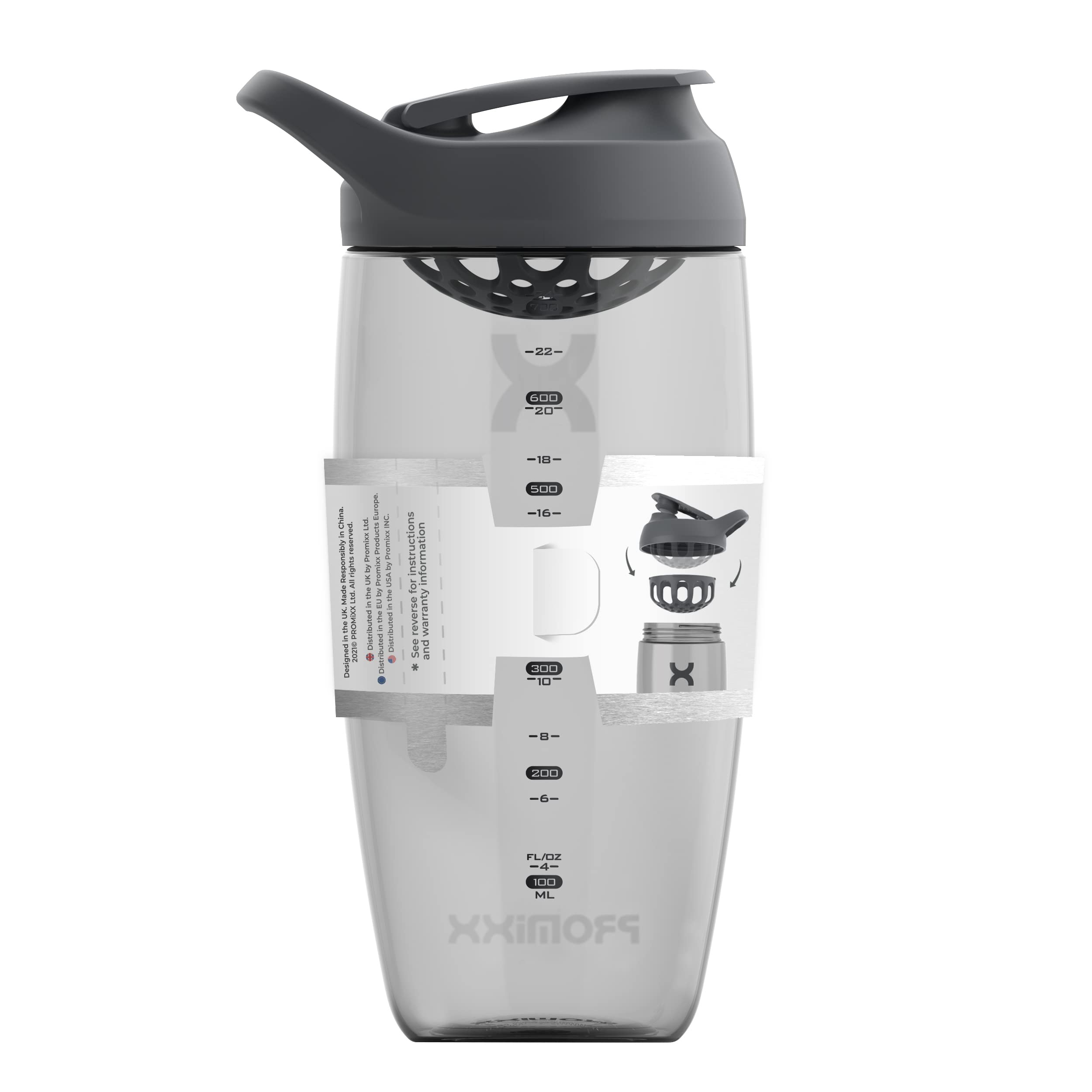 Promixx PURSUIT Protein Shaker Bottle - Premium BPA-Free Sports Shaker for Protein Powder & Workout Supplements - Leakproof, Easy to Clean, Durable Gym Water Bottle - Perfect for Post-Workout Recovery & Fitness Nutrition