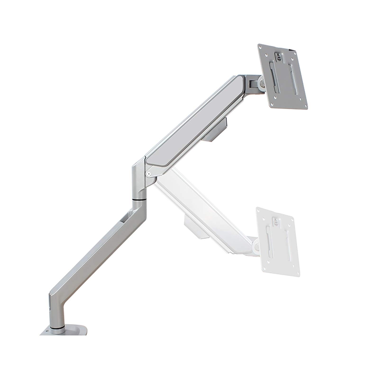 XXYYS TV Wall Mount Monitor Stand - Adjustable Gas Spring Single Arm VESA Mount for 17-32 Inch Screens (Black/White) - Perfect for Home Office, Gaming Setup & Workspace Organization - 2 Installation Methods Included