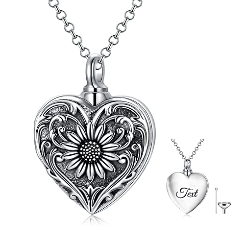A-Silver sunflower locket