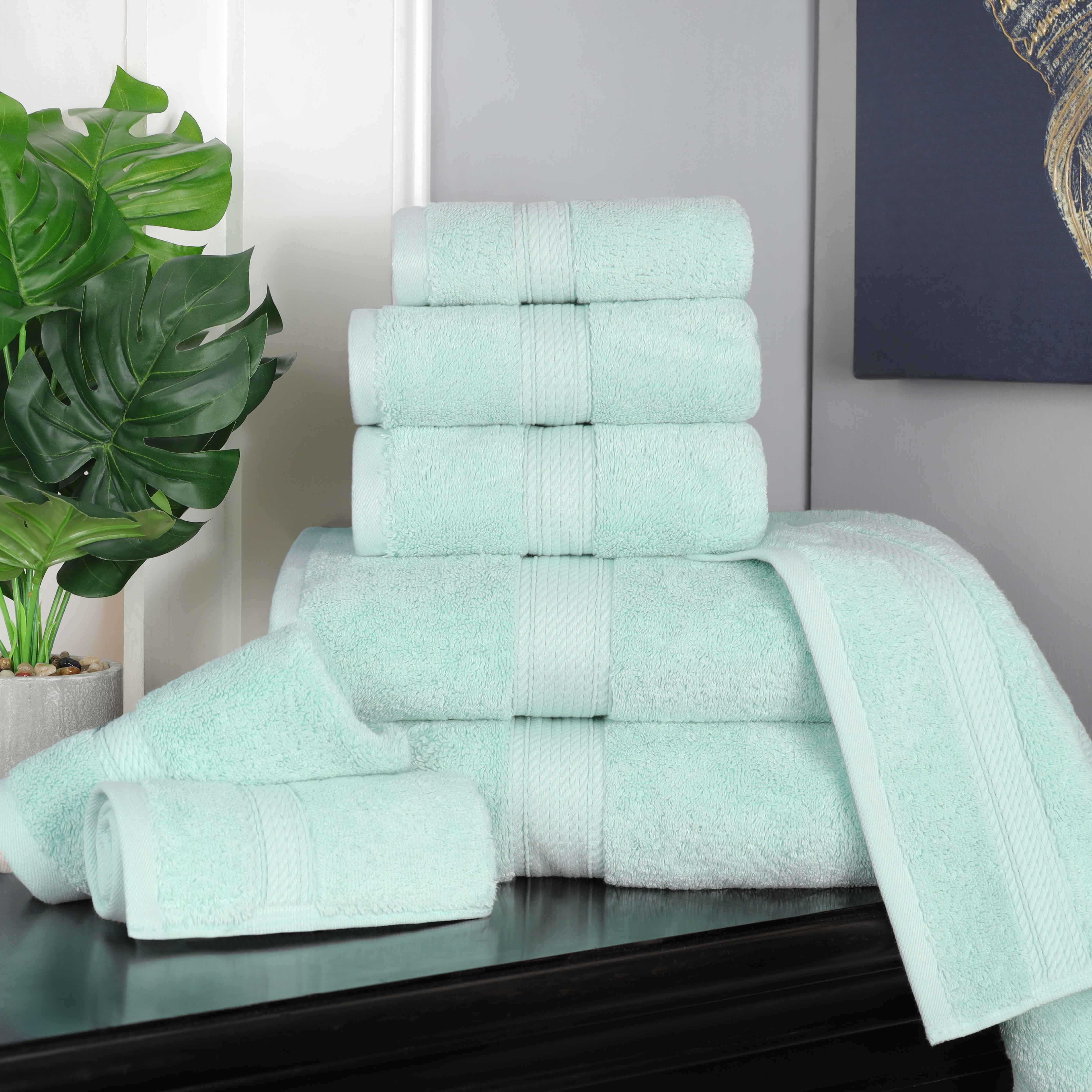 Premium 8-Piece Egyptian Cotton Towel Set - Ultra Soft, Heavyweight & Plush for Bath, Spa & Luxury Home Decor