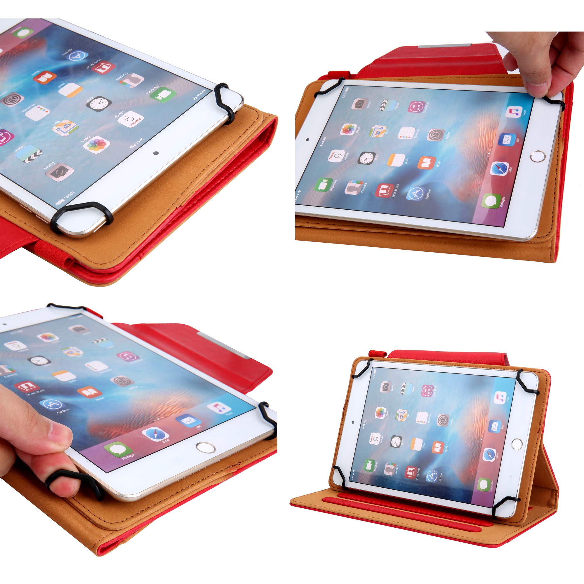 10 Inch Universal Tablet Case - Premium Leather Cover for iPad, iPad Air, Samsung & More 9-10.9