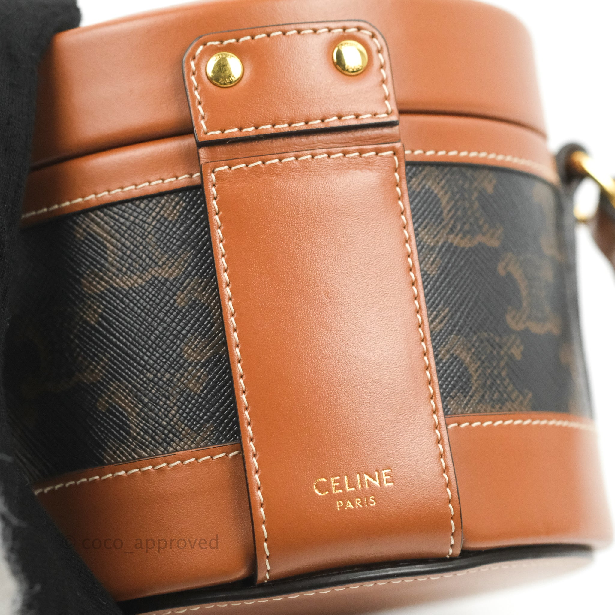 Celine Small Tambour Triomphe Canvas Shoulder Bag - Luxury Designer Handbag for Women | Perfect for Work, Travel & Everyday Use