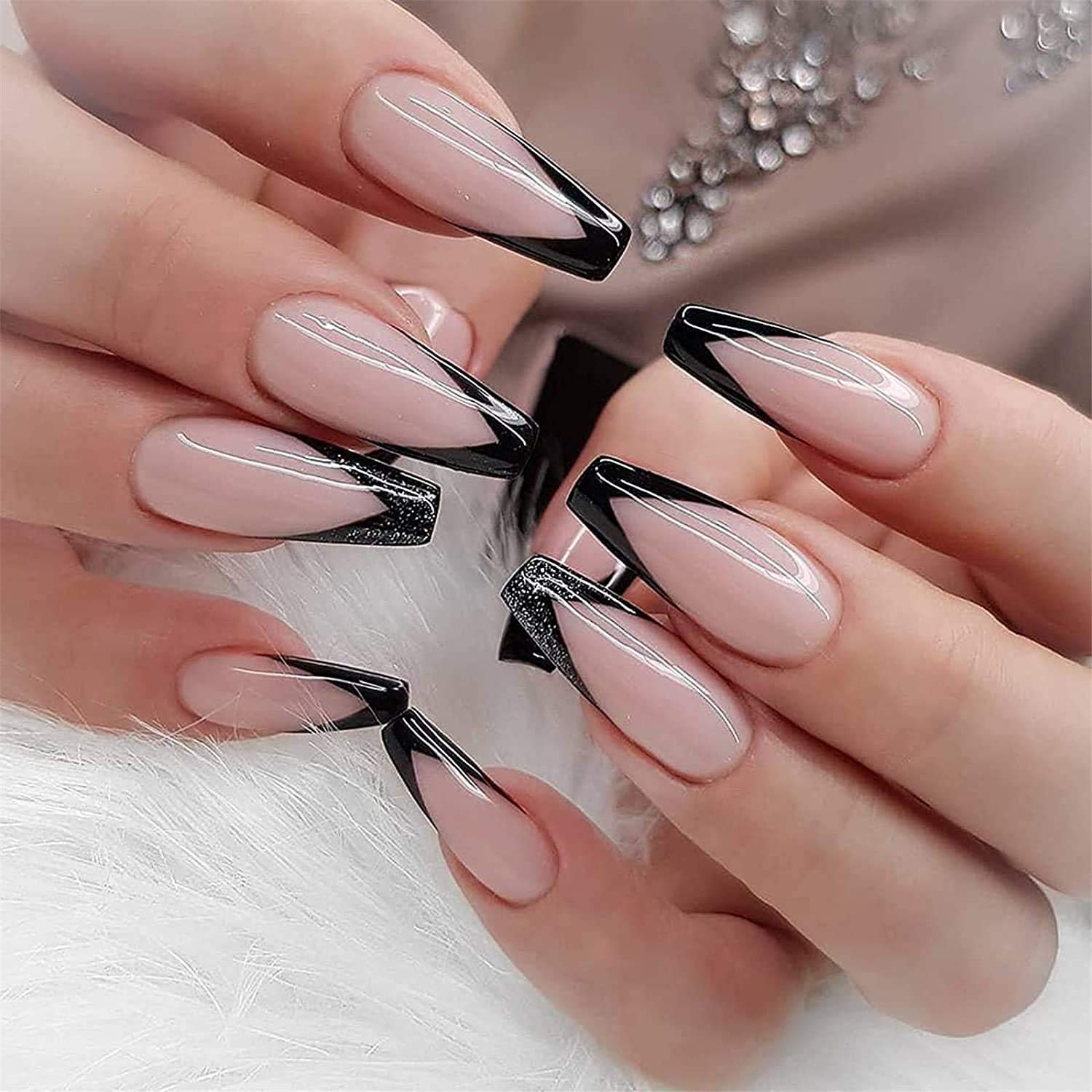 Professional Stainless Steel French Manicure Nail Cutter Plate - Acrylic Nail Art Tool Kit for Edge Trimming & Perfect Shaping (1pc, Dazzling) - Salon Quality DIY Nail Care at Home