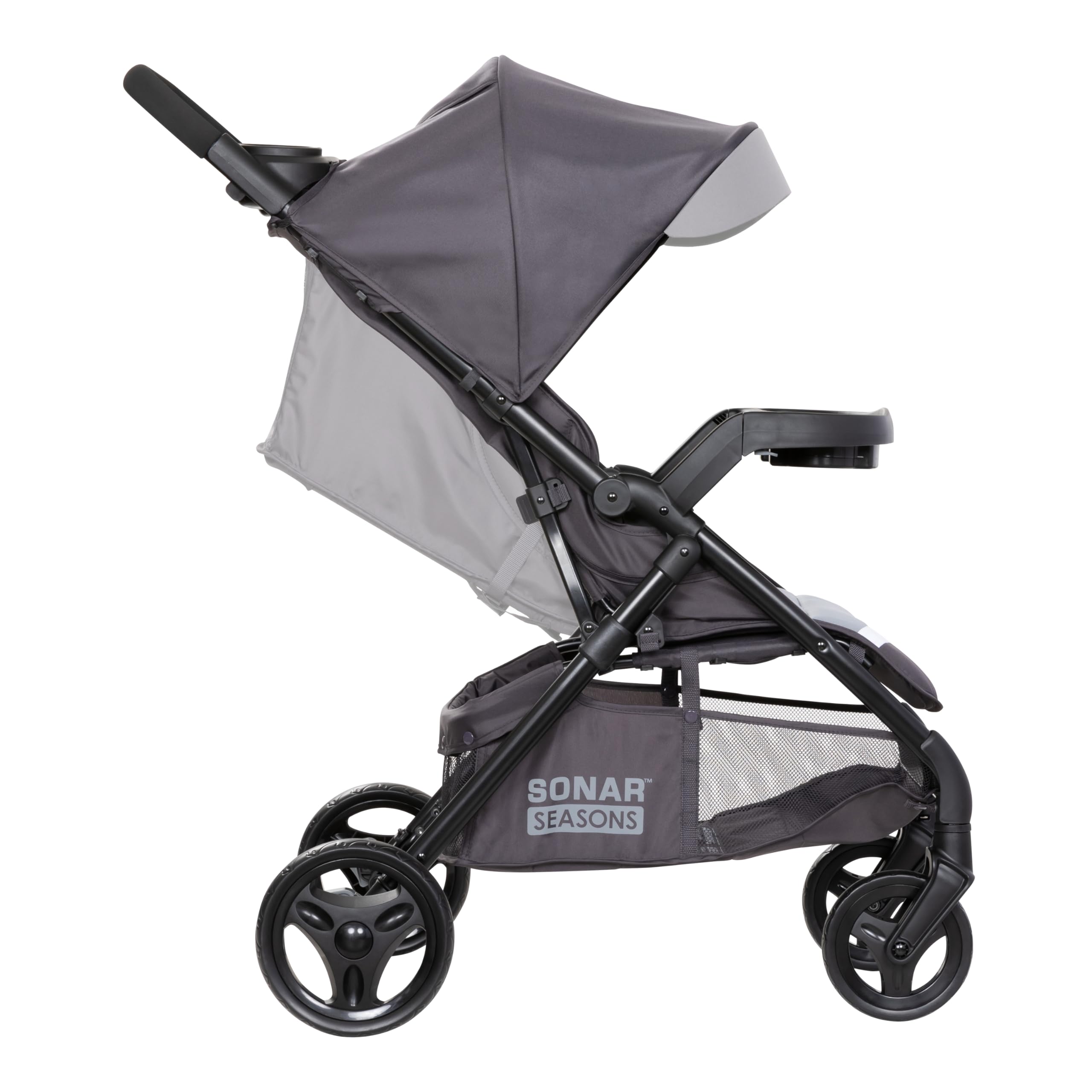 Baby Trend Sonar Seasons Stroller - Lightweight Travel Stroller with Adjustable Canopy, Liberty Grey | Perfect for Newborns to Toddlers, Ideal for Shopping, Travel & Daily Walks