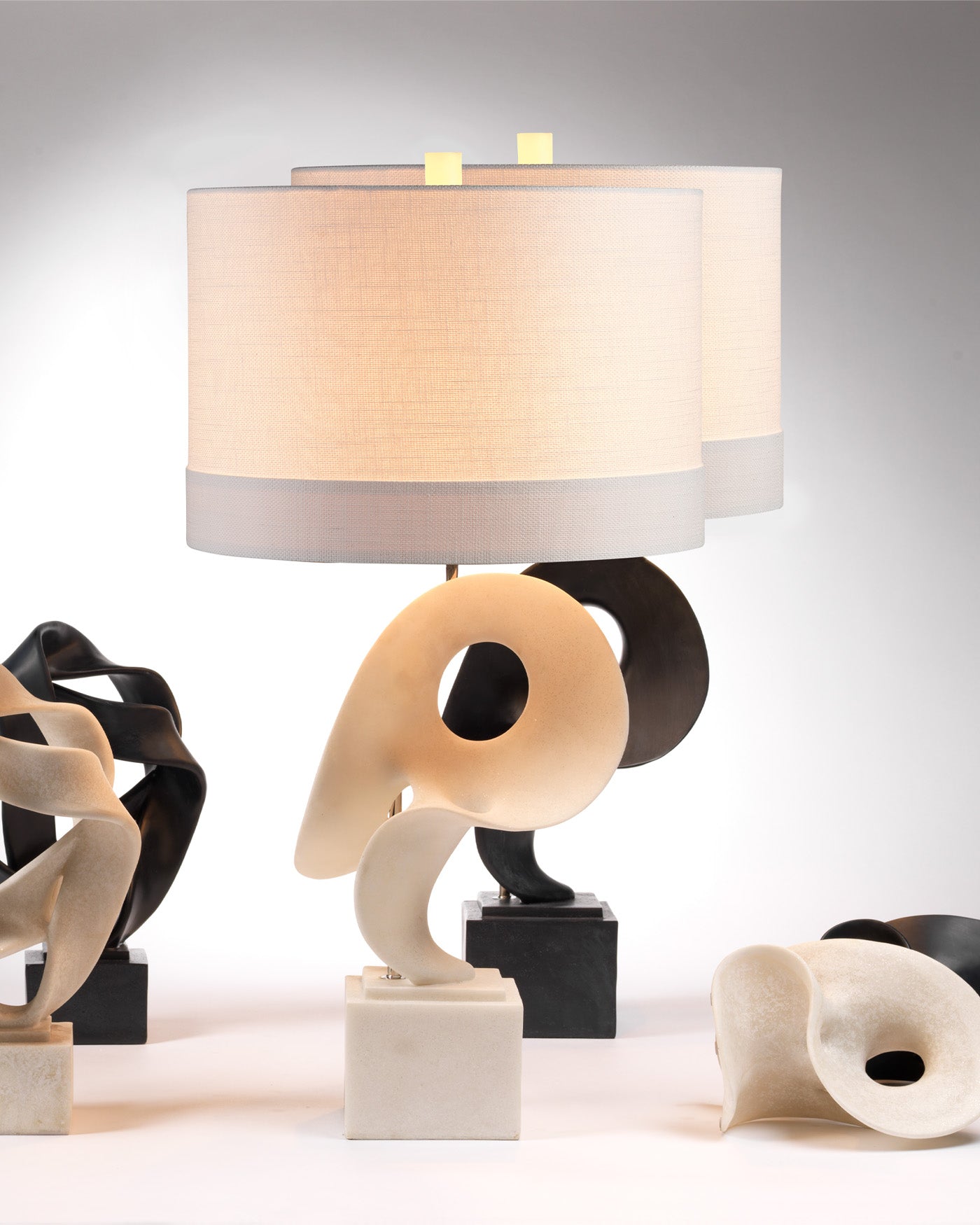 Modern White Table Lamp for Bedroom & Living Room - Stylish Nightstand & Desk Lighting - Energy Efficient LED Bulb Included - Perfect for Reading & Relaxing