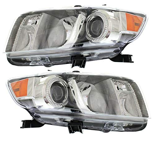 Compatible with 2011-2015 Scion xB Wagon Front Headlight Headlamp Assembly Lens Housing - Left & Right Set (No Bulbs Included) - Perfect for Replacement & Night Driving Safety