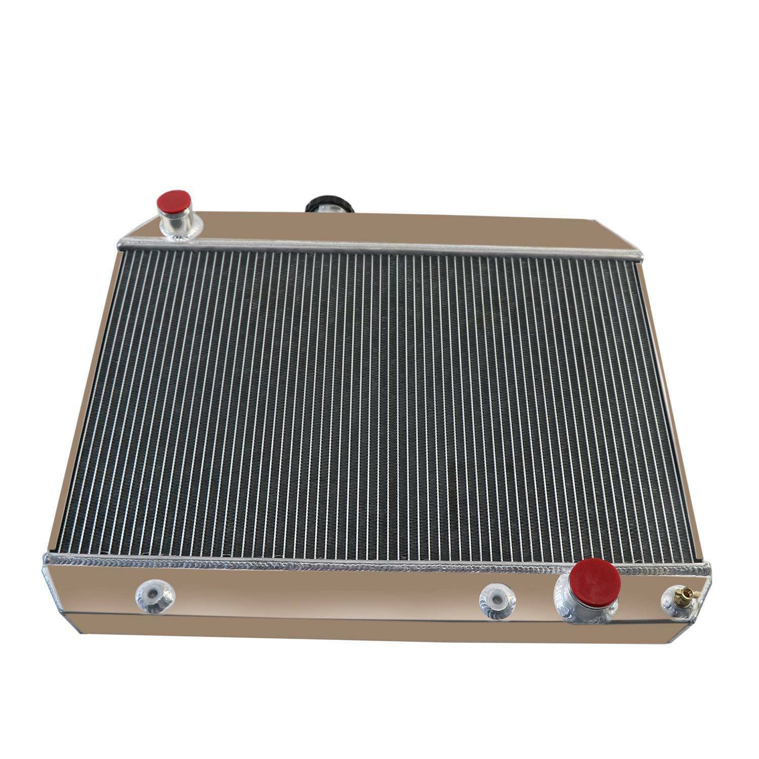 AlloyWorks 4-Row Full Aluminum Radiator with Shroud Fan & Relay Kit - Compatible with Pontiac LeMans, Tempest, GTO 5.3L V8 (1964-1967) - High-Performance Cooling Upgrade for Classic Muscle Cars & Hot Rods
