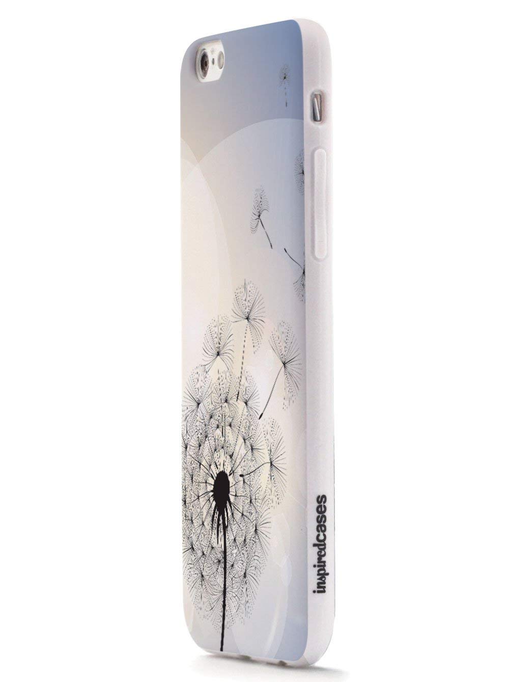 Inspired Cases - Premium 3D Textured Protective Phone Case for Apple iPhone 12 - Dandelion Breeze White - Shockproof & Anti-Scratch Cover - Perfect for Daily Use, Travel & Outdoor Activities