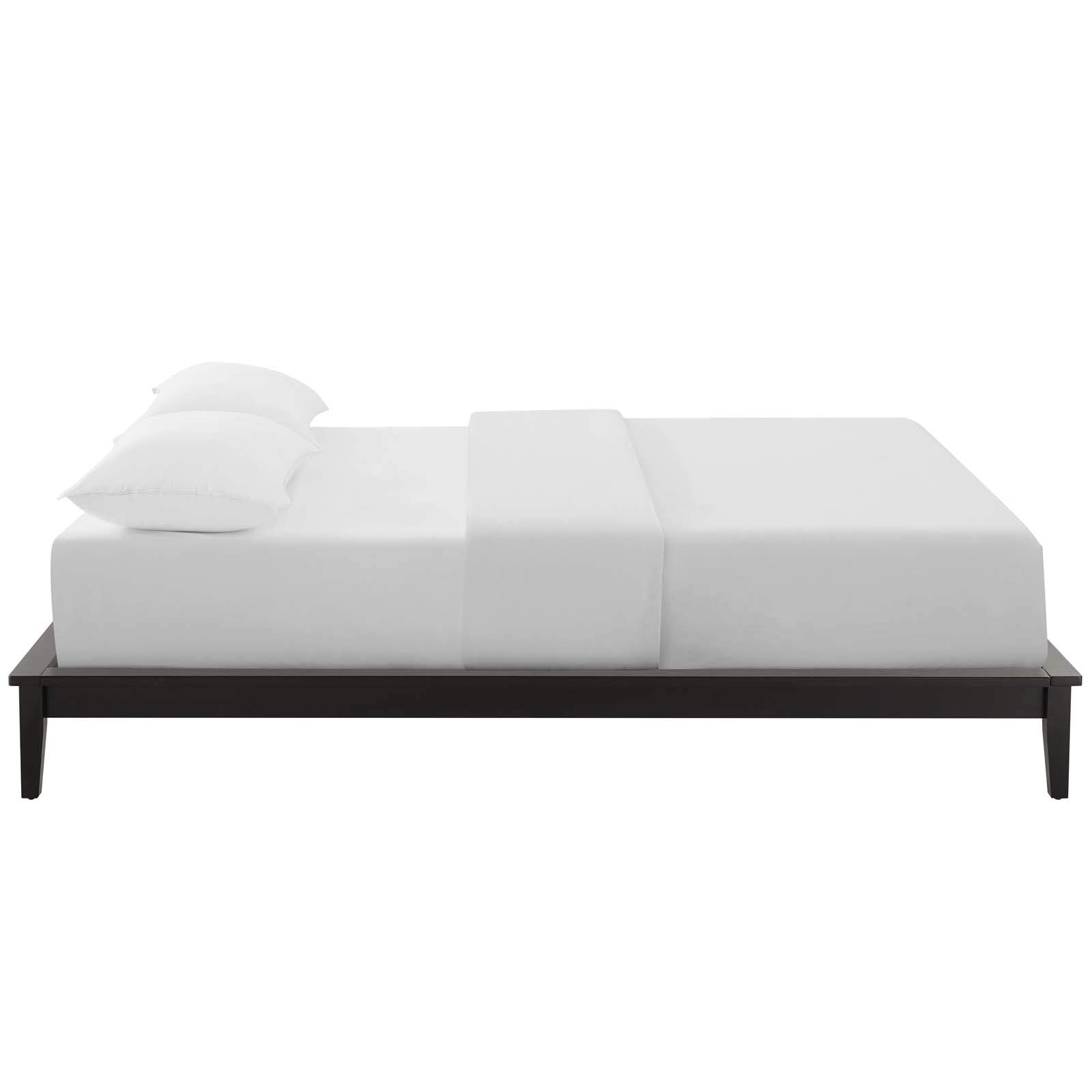 Modern Contemporary Urban Design Wooden Brown Platform Bed Frame for Stylish Bedroom Decor