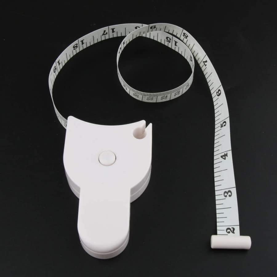 Automatic Telescopic Body Measuring Tape with Lock Pin & Push Button - 60 Inch (150cm) for Tailoring, Sewing & Fitness Tracking | MeeTo