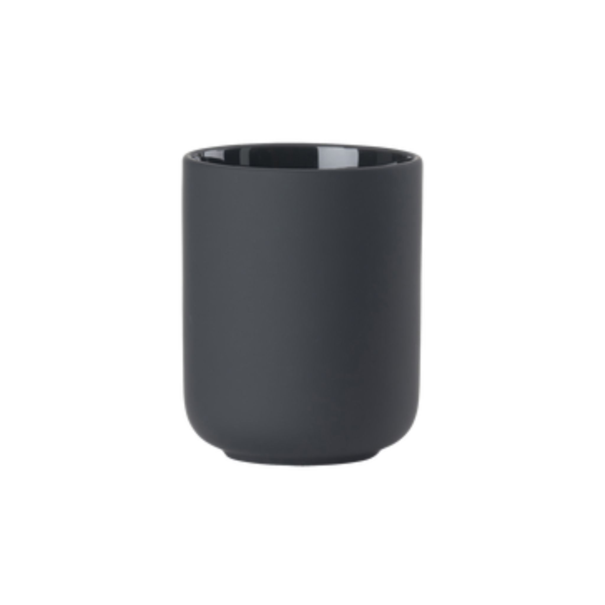 ZONE DENMARK Ume Tumbler and Toothbrush Holder - Stylish Black Bathroom Organizer for Countertop Storage | Perfect for Bathroom, Kitchen, or Office Use