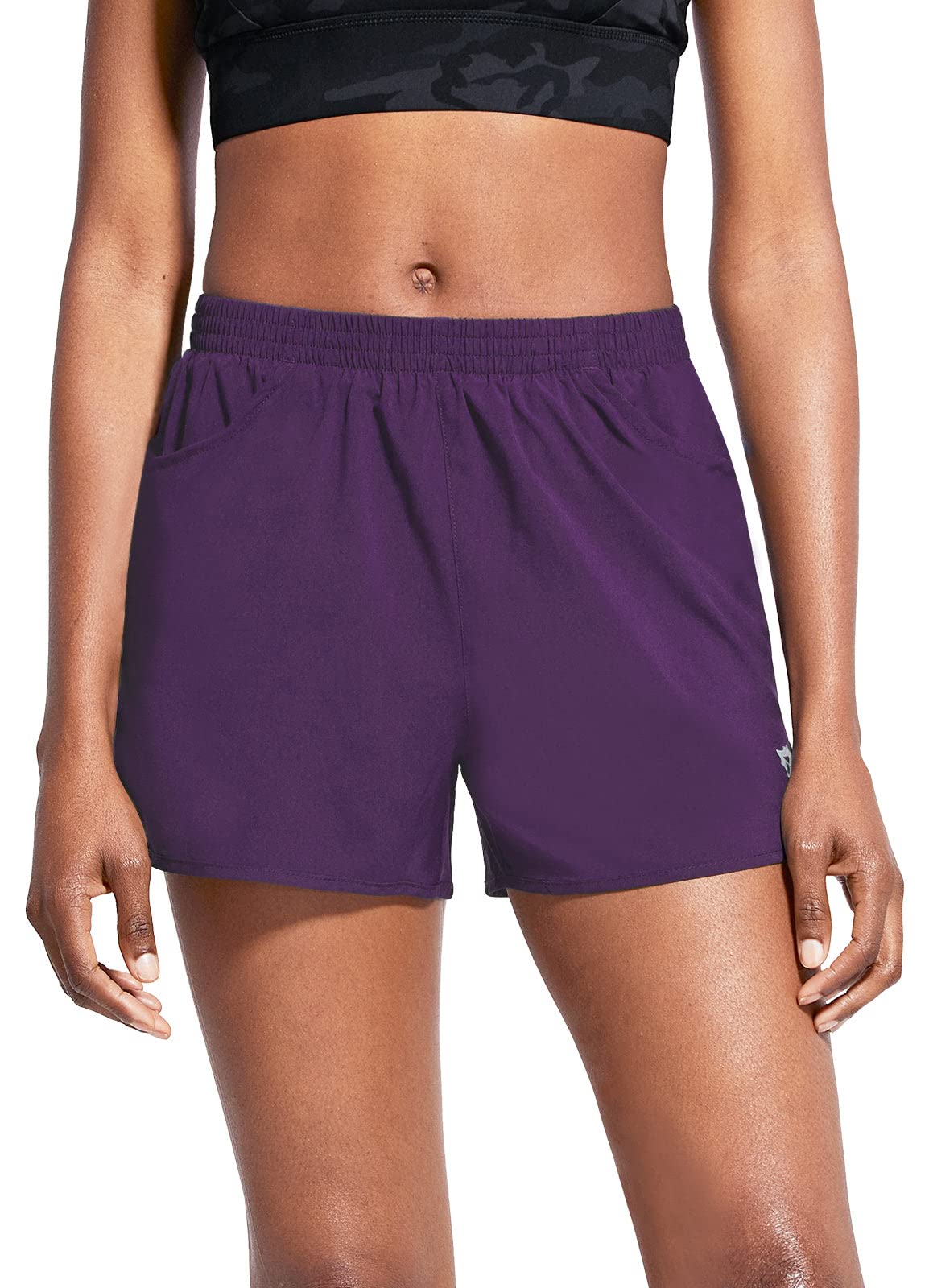 BALEAF Women's 3 Inch Running Shorts - Quick Dry Athletic Gym Shorts with Pockets for Workout, Yoga & Outdoor Activities