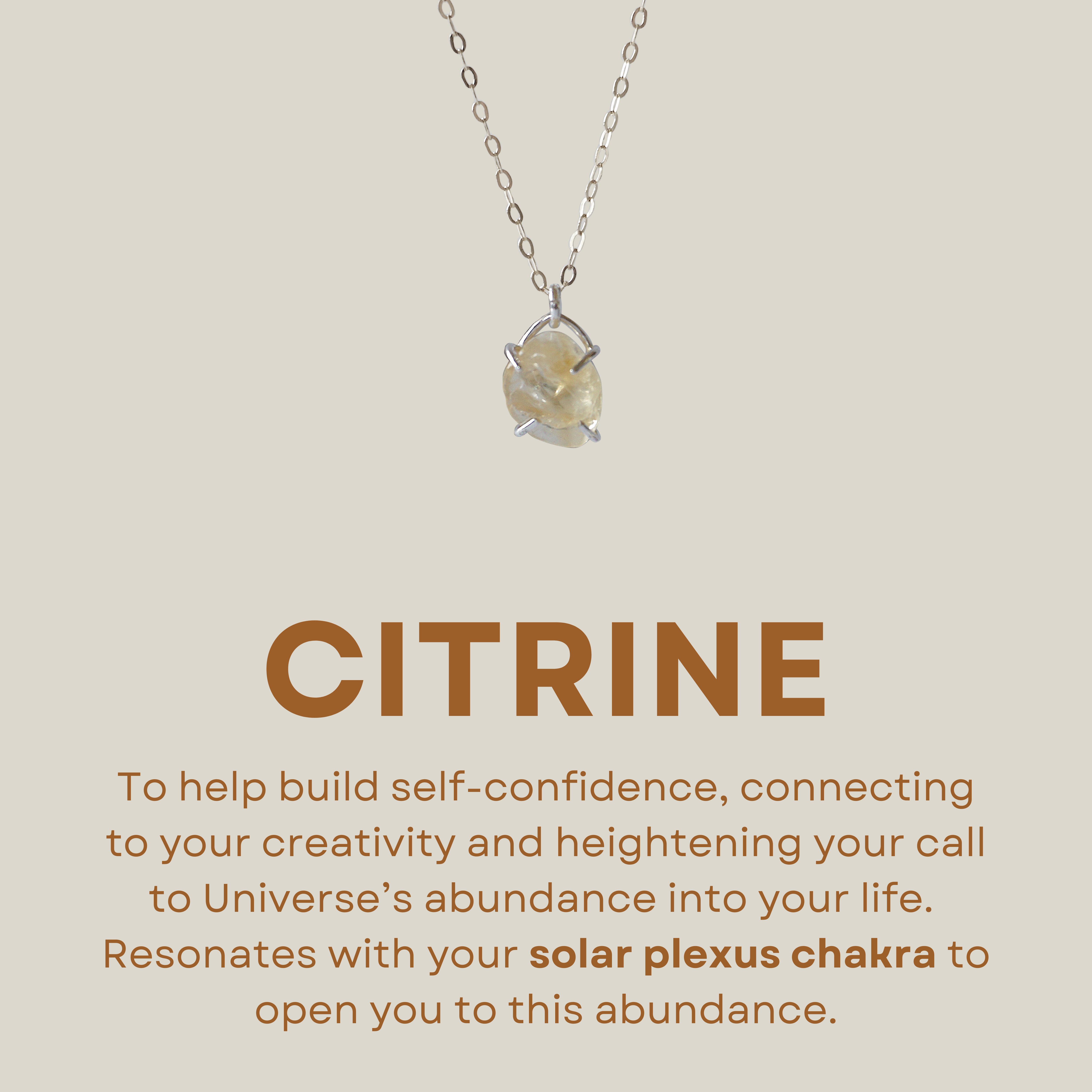 Citrine Sterling Silver Huggie Charm Necklace – Dainty Gemstone Jewelry for Women | Perfect for Everyday Wear, Gifts & Special Occasions
