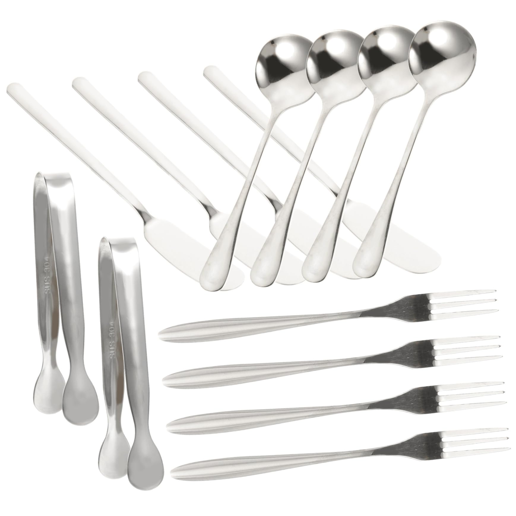 NOLITOY 12-Piece Stainless Steel Cheese Knife Set with Mini Scoops, Dessert Spoons, Cake Spatula & Spreaders - Kitchen Utensils for Cheese Platters, Dessert Serving & Dinnerware Sets - Perfect for Parties, Weddings & Gourmet Entertaining