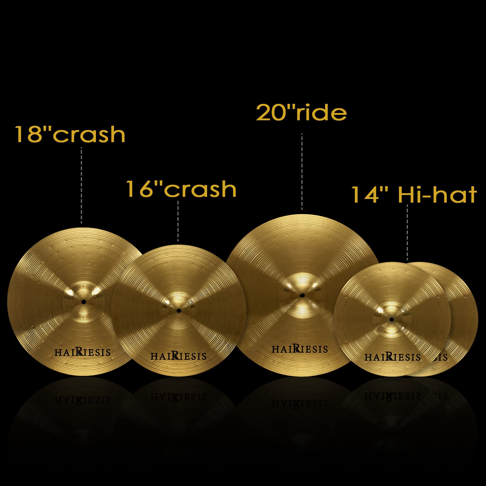 HAIRIESIS Premium Alloy Cymbal Set - 14