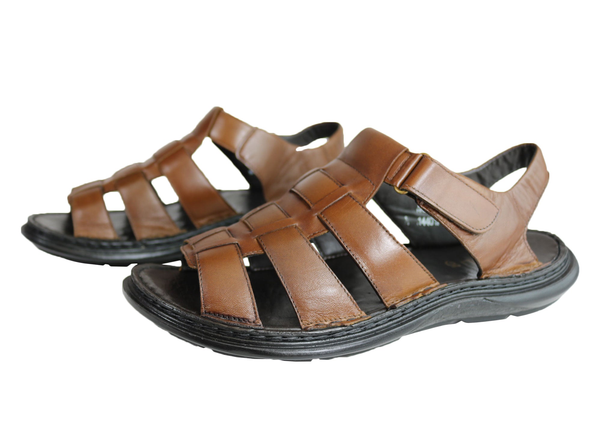 Savelli Kain Men's Leather Comfortable Cushioned Sandals - Handmade in Brazil - Perfect for Beach, Vacation & Summer Outdoor Activities
