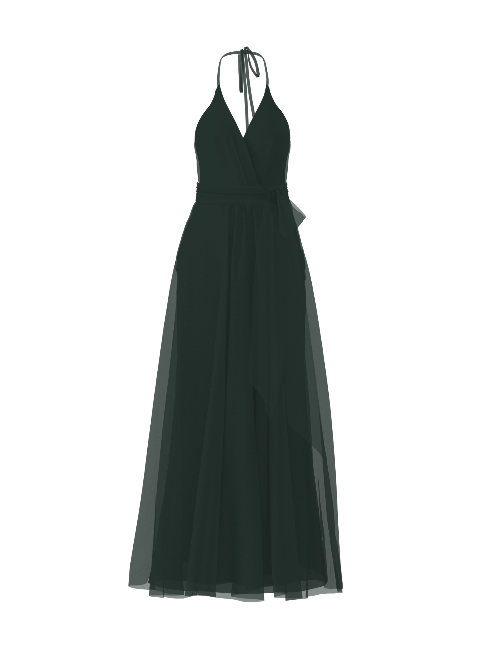 Carmelle Bodice & Justine Skirt Set with Sash Belt - Elegant Hunter Green Women's Outfit for Parties, Weddings & Special Occasions