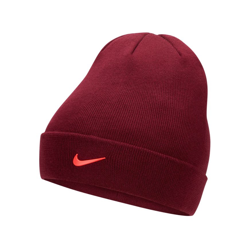 Nike Crimson Beanie Hat for Men & Women - Soft Winter Knit Skull Cap for Running, Hiking & Outdoor Activities