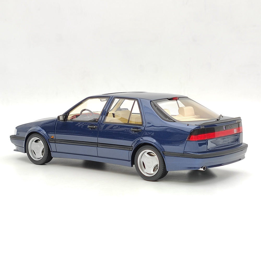 1/18 Scale Saab 9000 Aero CS 1985 Limited Edition Blue Resin Model Car - DNA Collectibles DNA000139 - Perfect for Car Enthusiasts, Collectors, and Gift Giving