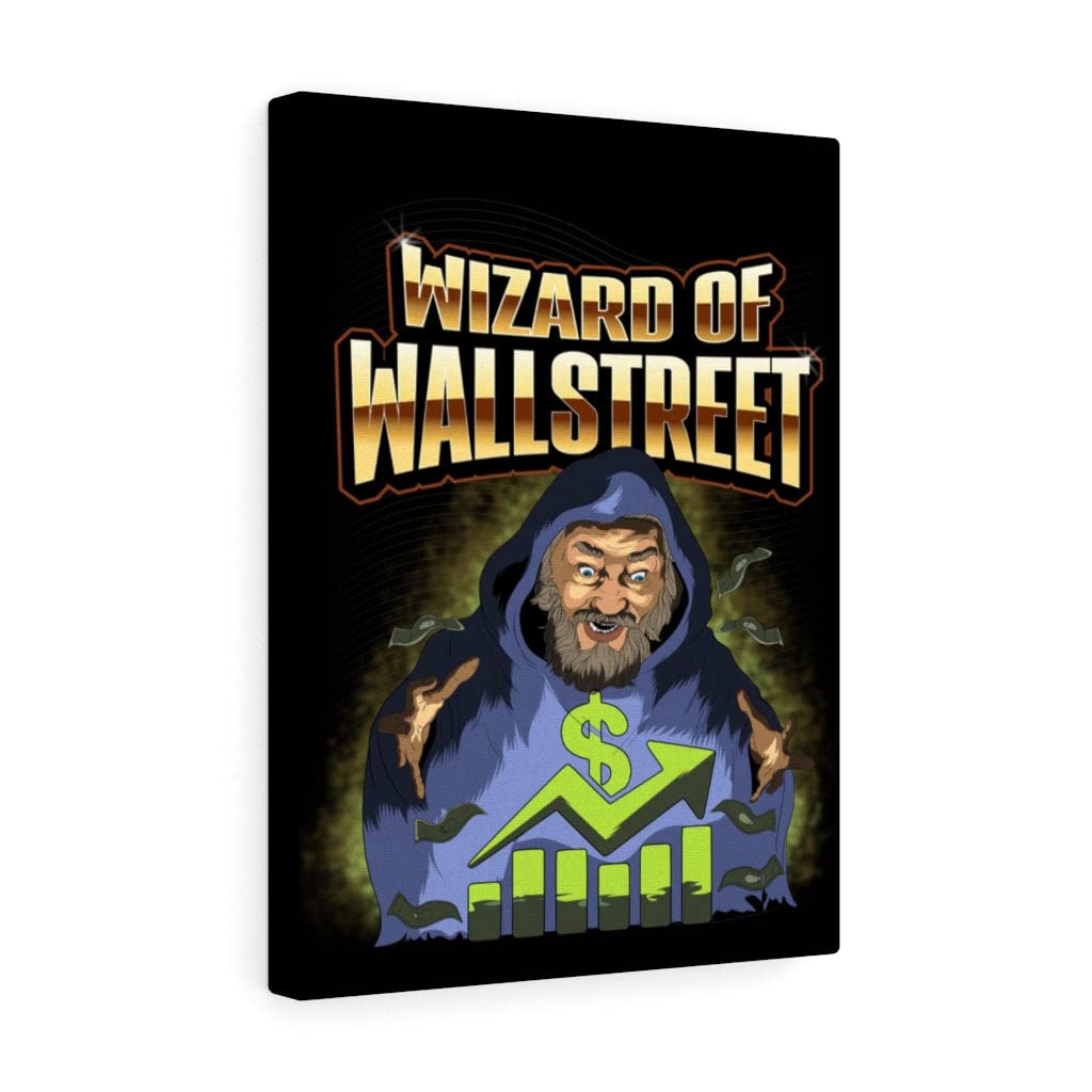 Wizard of Wall Street Canvas Print - Money Motivation Wall Art Decor for Office & Home - Stock Market Art Gift for Investors & Finance Lovers