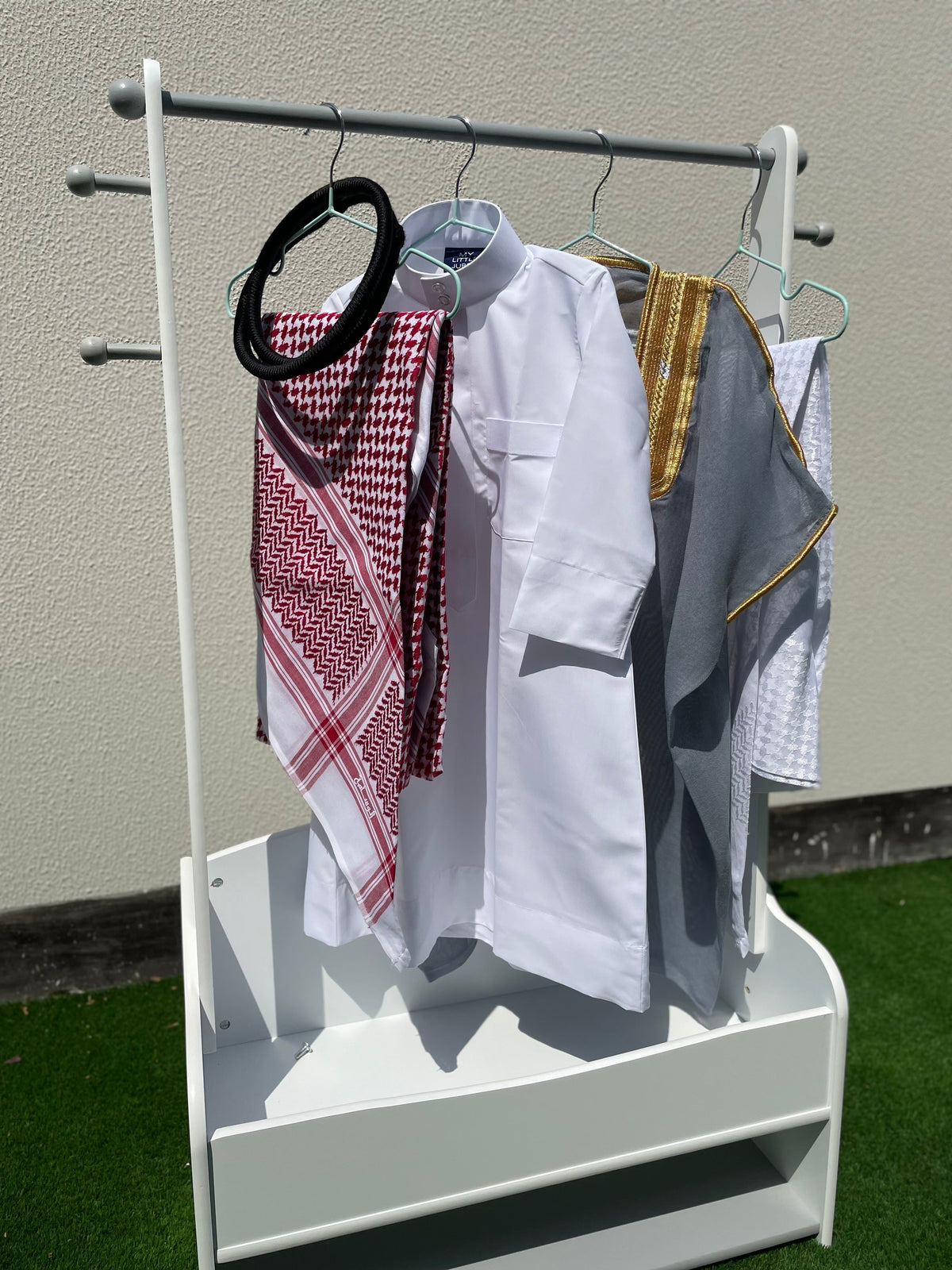 Prestige Baby Boy Thobe Gift Set | Grey Bisht (0-12 Months) | 5-Piece Outfit for Newborns & Infants | Perfect for Eid, Christening & Special Occasions