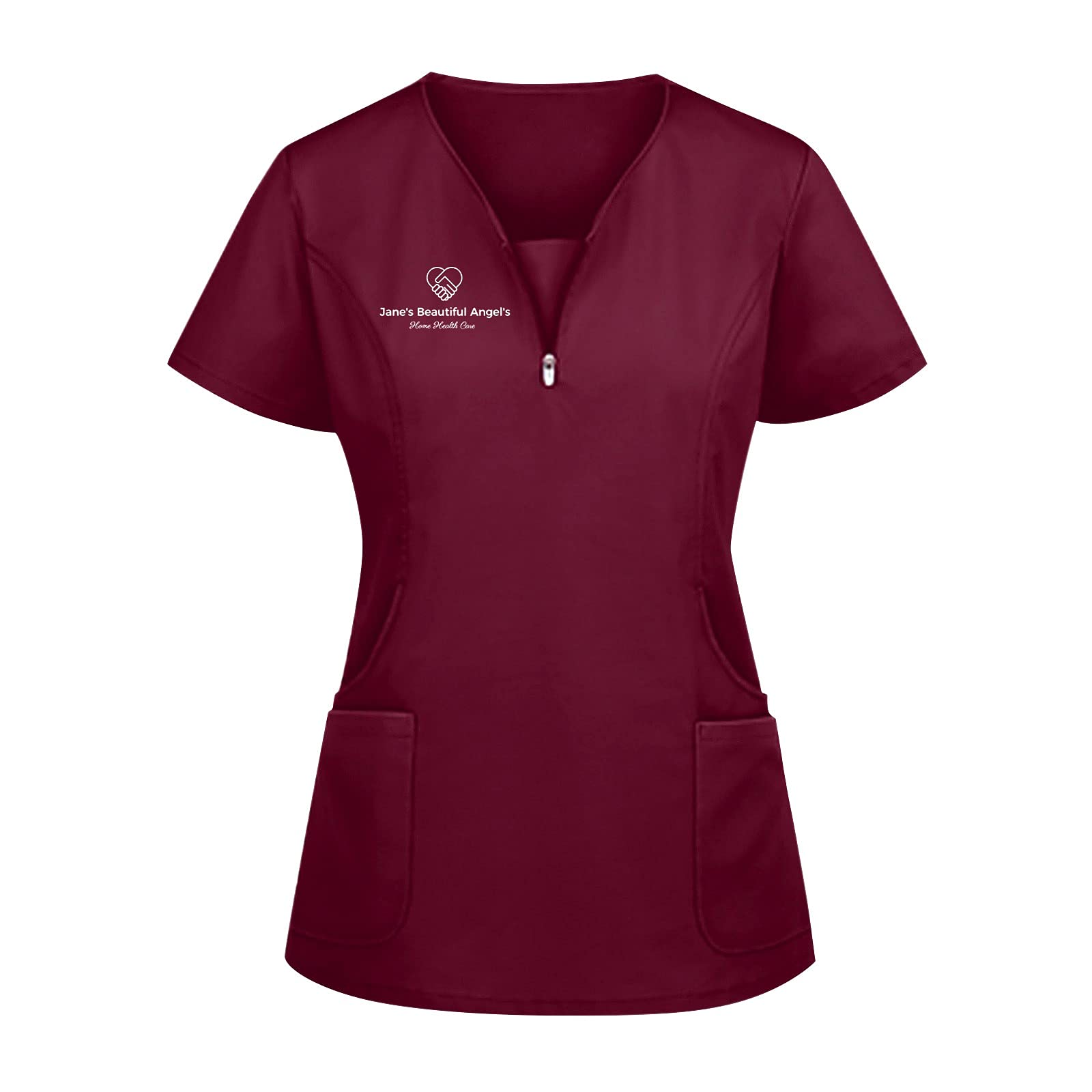 Women's Short Sleeve Work Shirts with Pockets - Professional Solid Color Tunic Tops for Nurses, Waitresses & Office Wear - Comfortable Workwear Blouses for Healthcare, Hospitality & Business Casual