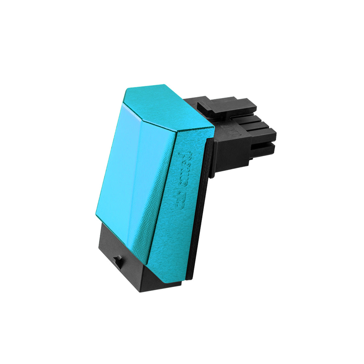 CableMod 12VHPWR 90 Degree Angled Adapter v1.1 - Variant A (Light Blue) | Right Angle PCIe Power Connector for NVIDIA RTX 4090/4080 GPUs | Perfect for SFF PC Builds & Improved Cable Management