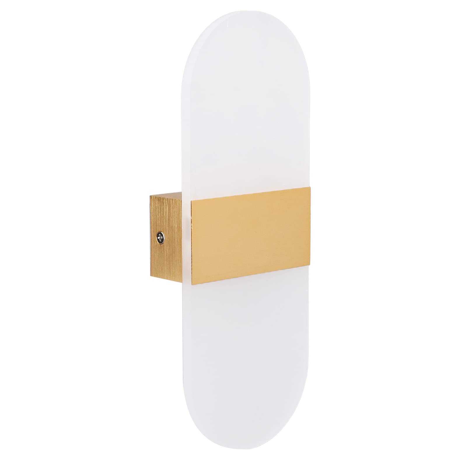 Modern Gold LED Wall Mounted Lamp - Decorative Lighting for Bedroom, Hallway & Restaurant - Energy Efficient Ambient Light for Home & Commercial Spaces