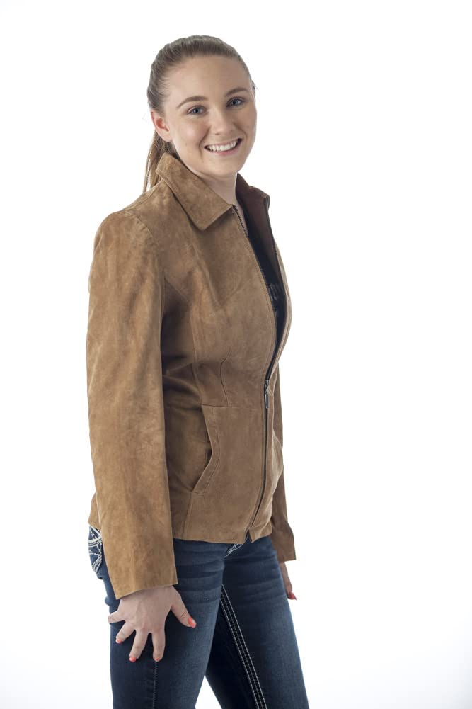 REED Women's Genuine Suede Leather Jacket - Stylish Outerwear for Fall & Winter | Perfect for Casual Outfits, Office Wear & Date Nights