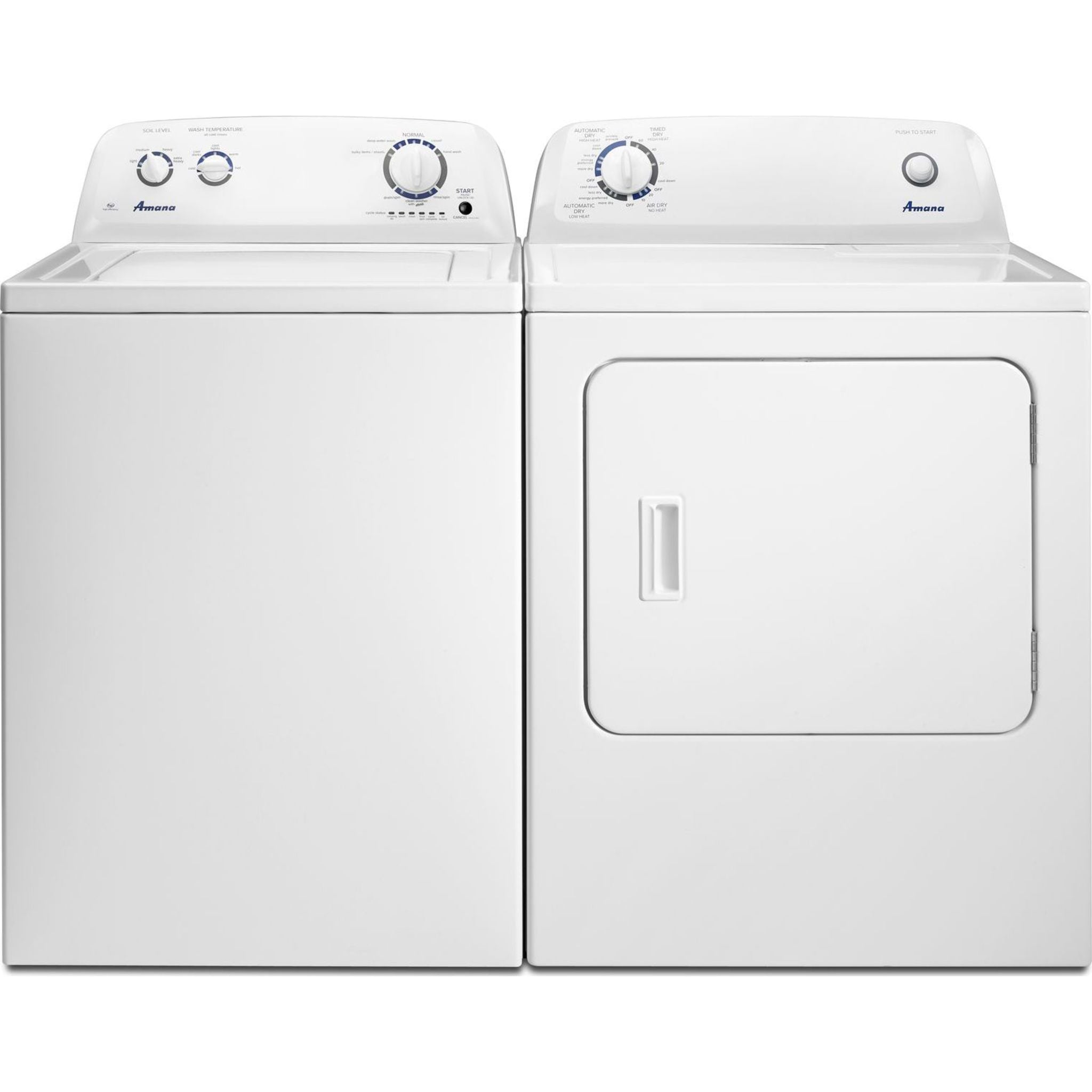 Amana NGD4655EW White Gas Dryer - High Efficiency, Large Capacity for Laundry Rooms & Homes