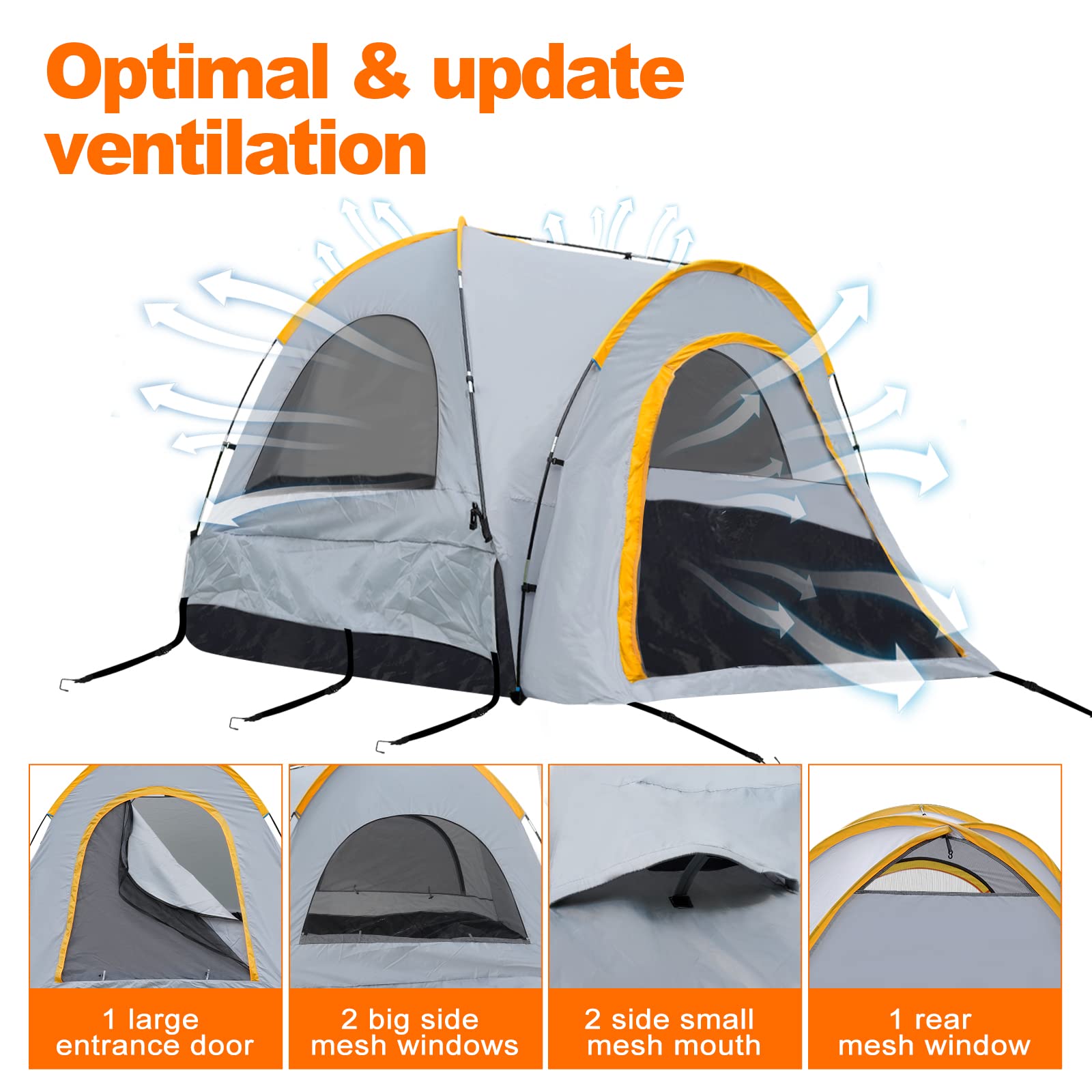 **Gladiator Truck Bed Tent for 5-5.5ft Pickup Trucks - Waterproof Camping Tent with Removable Rainfly & Carrying Case - Perfect for Jeep Gladiator, Full-Size & Compact Trucks - Ideal for Outdoor Adventures, Road Trips & Camping**