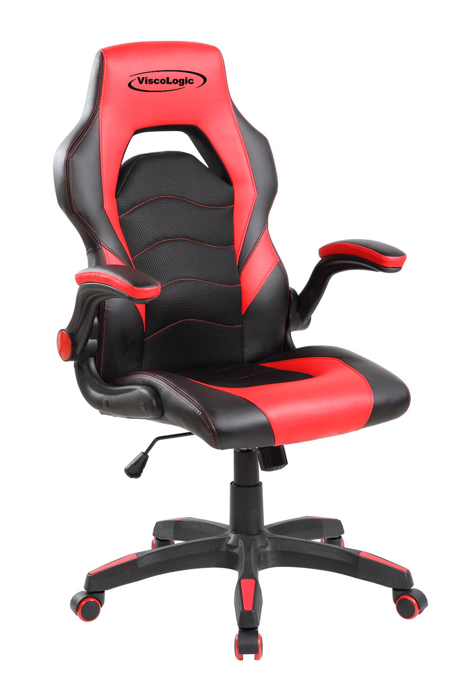 HAWK SERIES 9508 Ergonomic Gaming Chair with Lumbar Support - Black & Red for PC, Console & Office Use