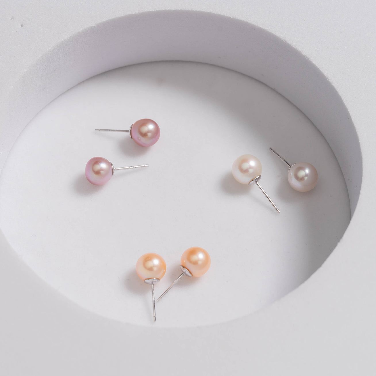 18K Gold Freshwater Purple Pearl Stud Earrings for Women - Luxury Gift for Anniversary, Birthday & Wedding - KE00060