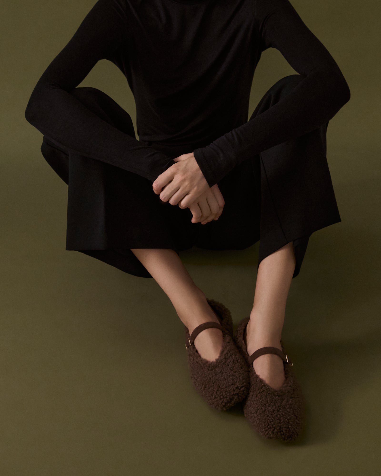 April Casual Flats - Taupe Shearling Lined Slip-On Shoes for Women | Comfortable & Warm Indoor/Outdoor Loafers for Fall & Winter