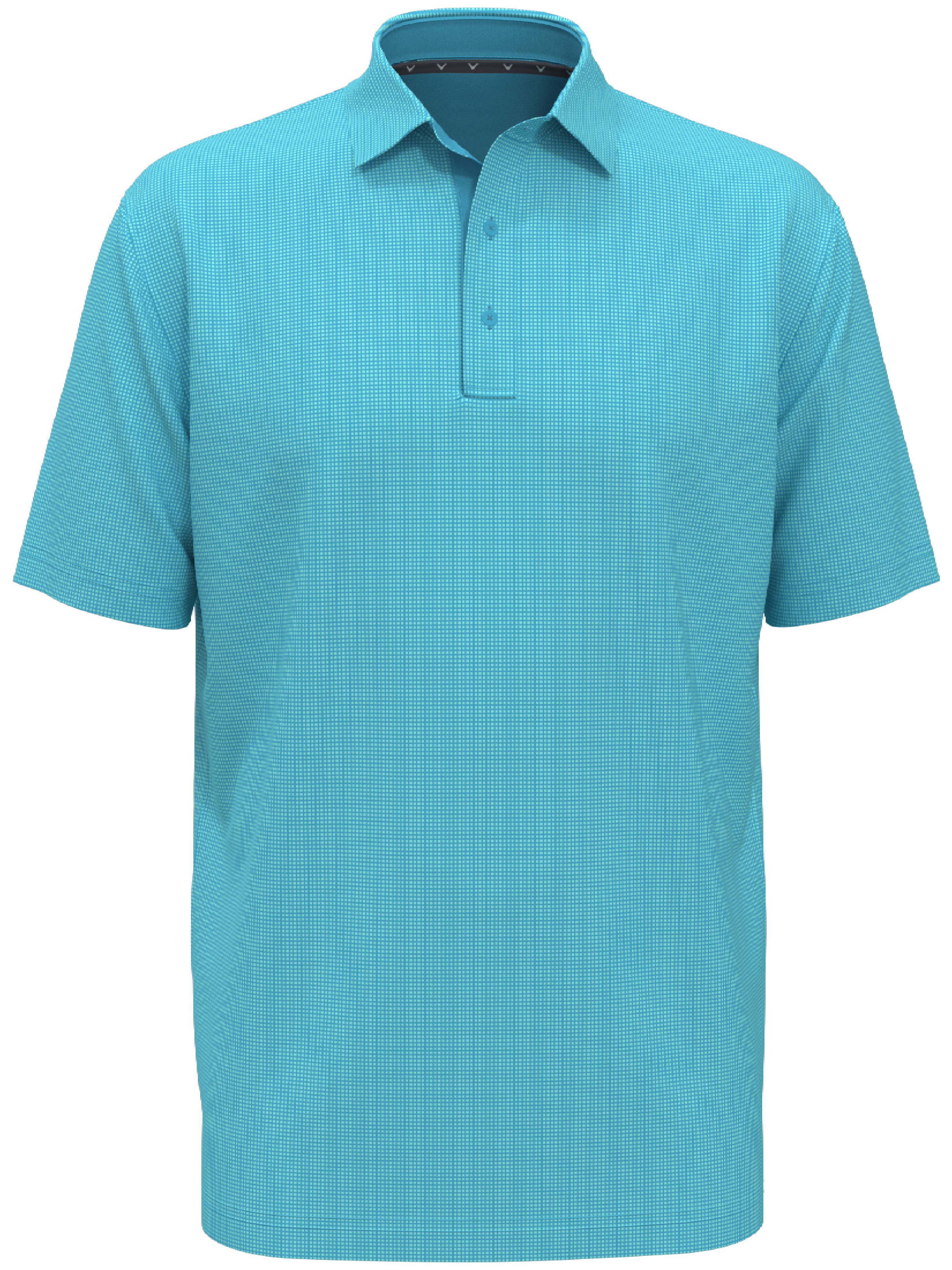 Men's Gingham Print Golf Polo Shirt - Breathable Performance Fabric for Golf, Tennis & Casual Wear - Short Sleeve Button Down Collar Shirt for Summer Outdoor Activities
