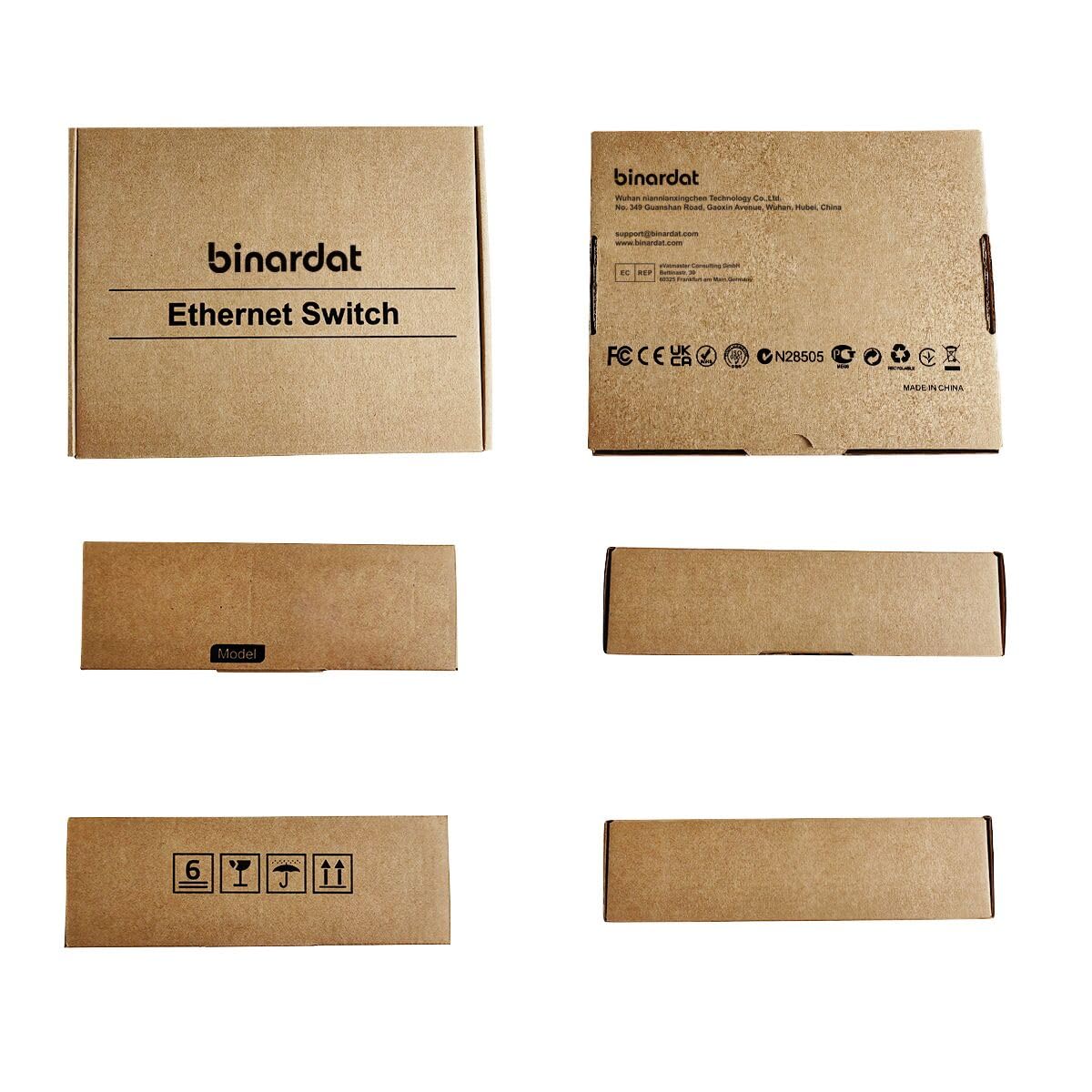 Binardat 12-Port 10G SFP+ Managed Switch - 1G/10G SFP Module Compatible, 240Gbps High-Speed Bandwidth, L3 Web/CLI Management, Metal Rackmount Fiber Optic Network Switch for Data Centers & Enterprise Networks